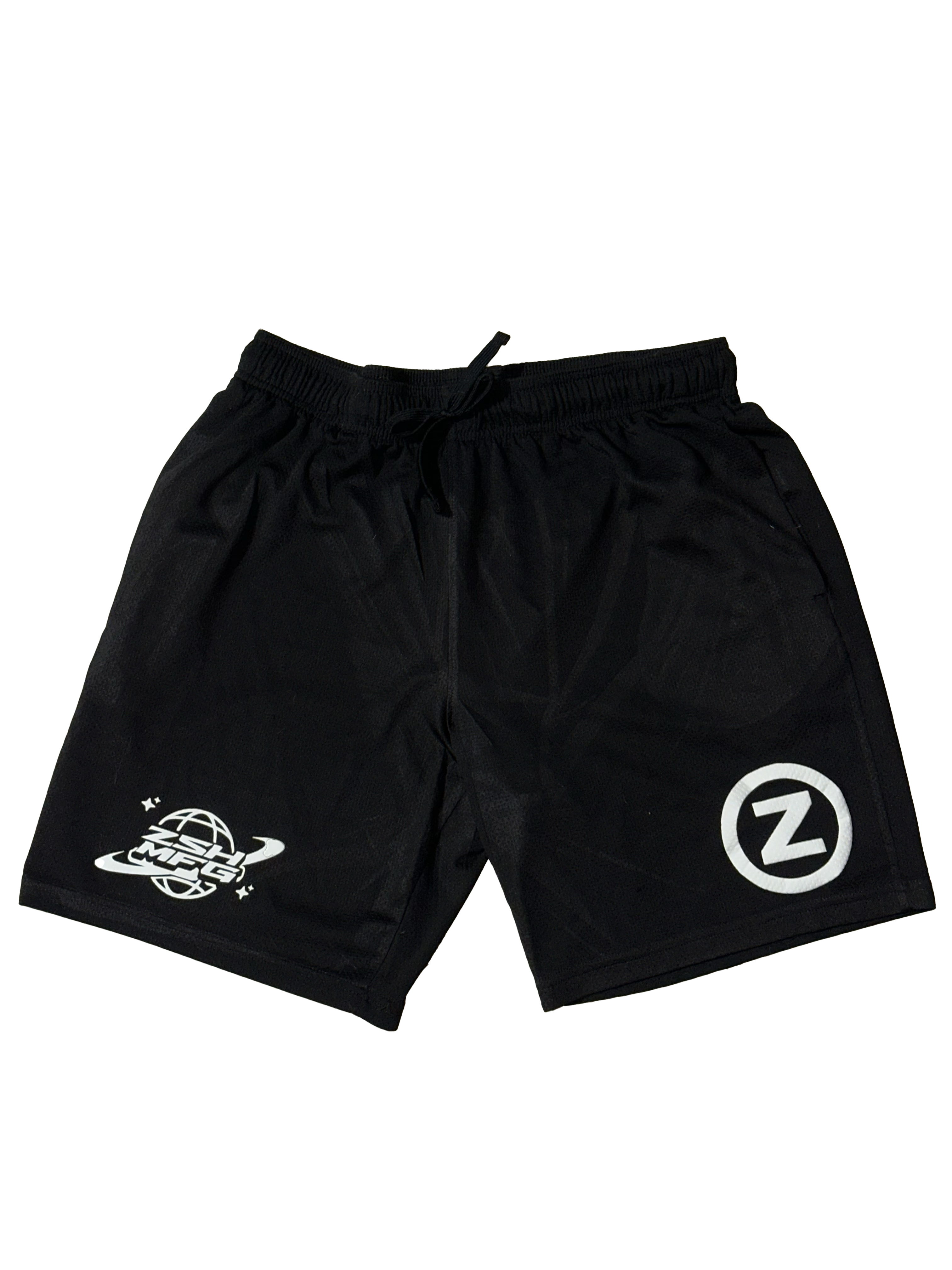 Zoshmfg Logo Mesh Shorts - Black - zoshmfg