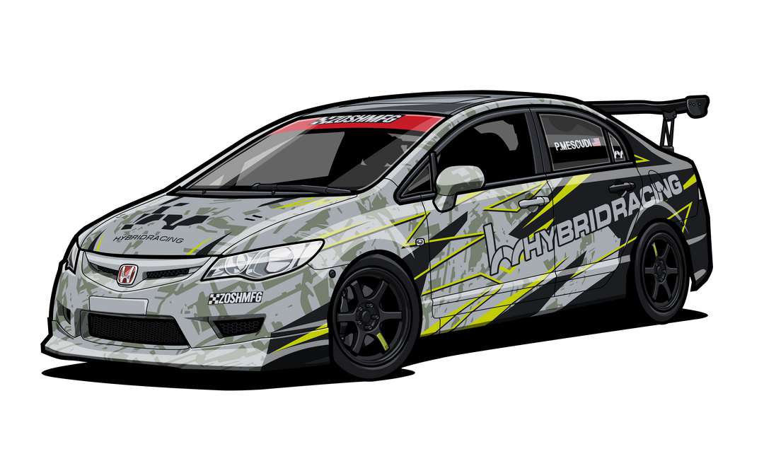 Zosh's 8th Gen Civic  "Hybrid Racing Livery" Sticker