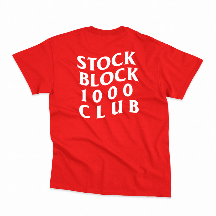 Stock Block 1000 Tee - Red - zoshmfg