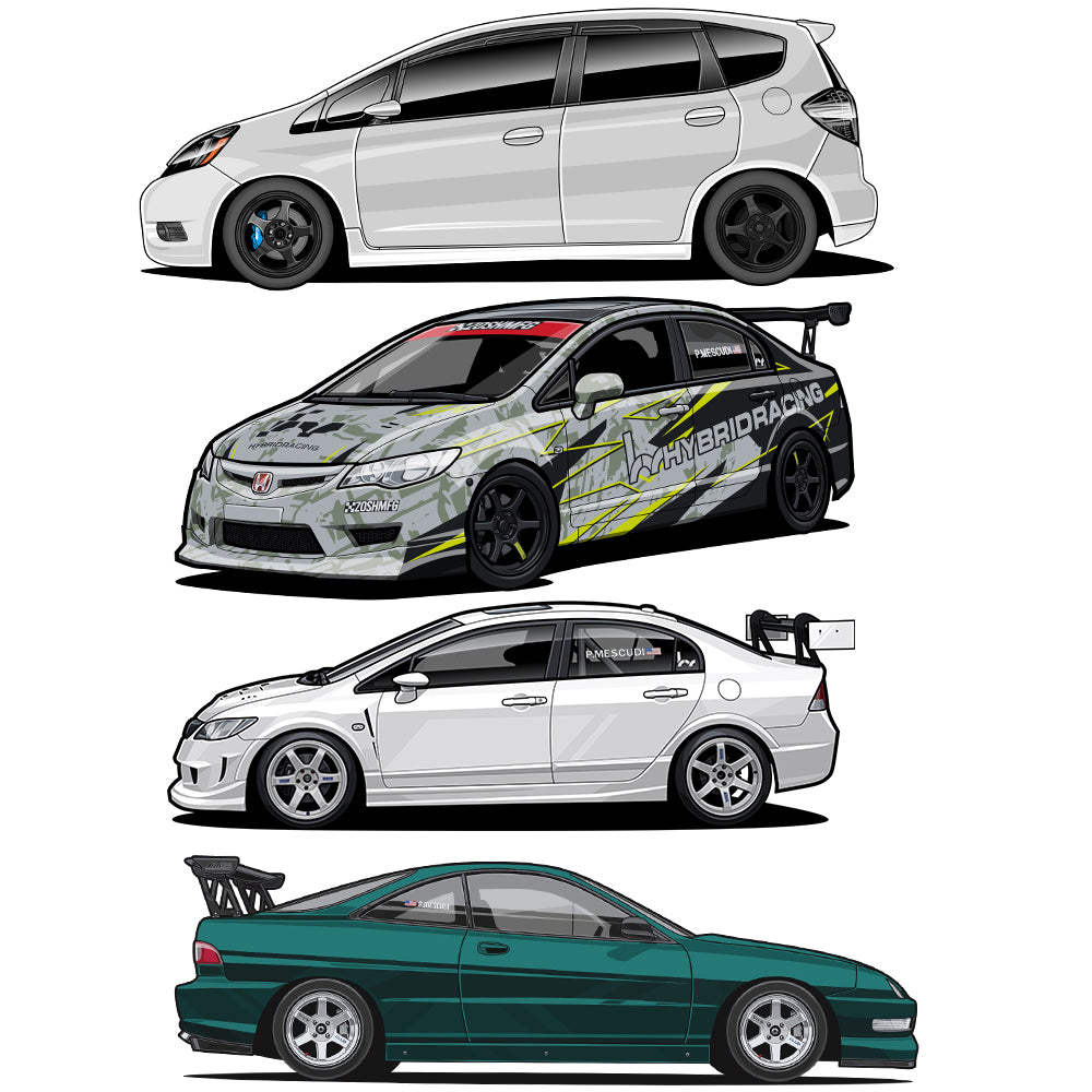Zosh's Car Collection Sticker Pack – zoshmfg